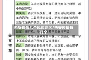 西安疫情几个风险地区/西安疫情有几个
